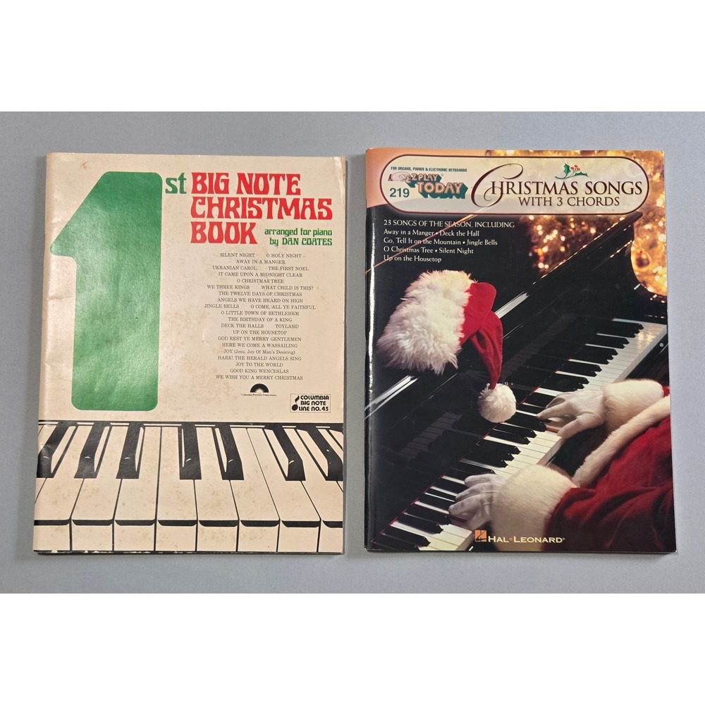 Vintage Christmas Piano Sheet Music Books Dan Coates Hal Leonard 2 Pack